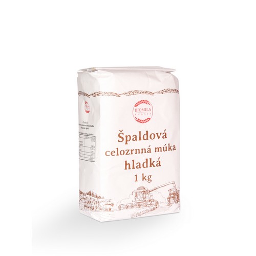 Biomila Špaldová múka celozrnná hladká 1kg Biomila Špaldová múka celozrnná hladká 1kg