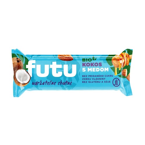 Futu Kokosová tyčinka s medom a mandľami 40g BIO