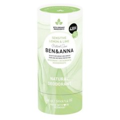 Ben & Anna Tuhý deodorant Sensitive - Citrón a limetka 40g