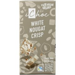 iChoc Čokoláda biely nugát s orieškami BIO Vegan Fair trade 
 80g