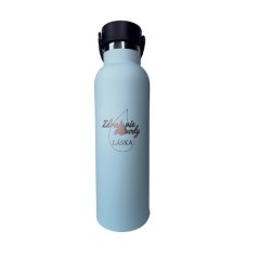 Termo fľaša klasik pastelovo-modrá 600ml