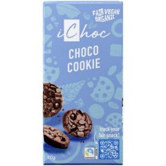 iChoc Ryžová čokoláda Choco cookies BIO Vegan Fair trade 80g