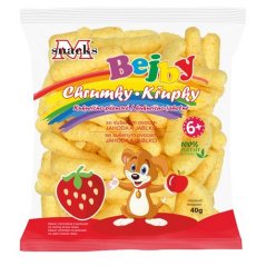 Bejby Kukurično-pšenové chrumky so sušenými jahodami a jablkom 40g