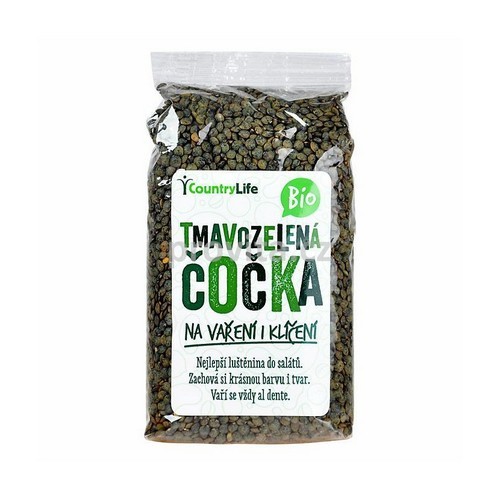 Country Life Šošovica tmavozelená BIO 500g