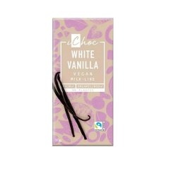 iChoc Biela čokoláda s vanilkou BIO Vegan Fair trade 
 80g
