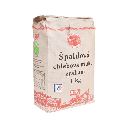 Biomila Špaldová chlebová múka graham BIO 1kg