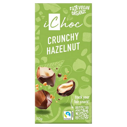 iChoc Ryžová čokoláda s lieskovými orieškami BIO Vegan Fair trade 80g iChoc Ryžová čokoláda s lieskovými orieškami BIO Vegan Fair trade 80g